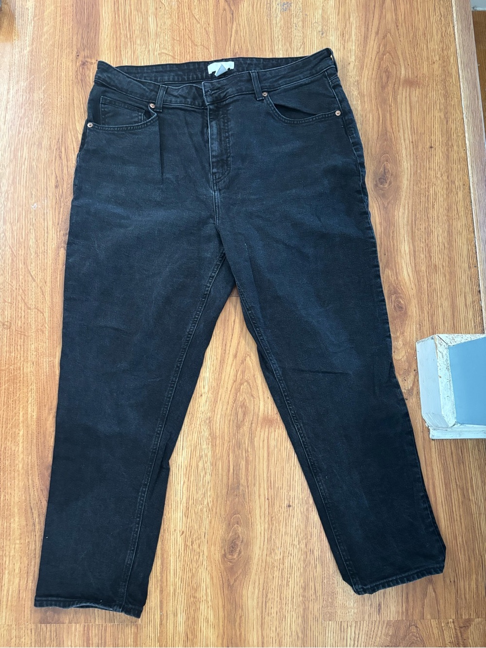 H&M Charcoal Gray High-Rise Jeans
